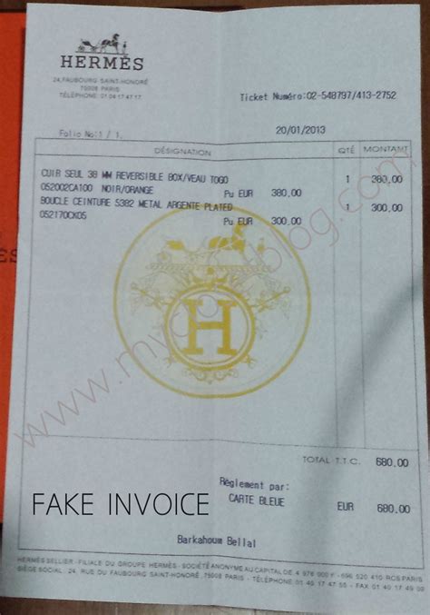 fake hermes invoice|hermes delibery.